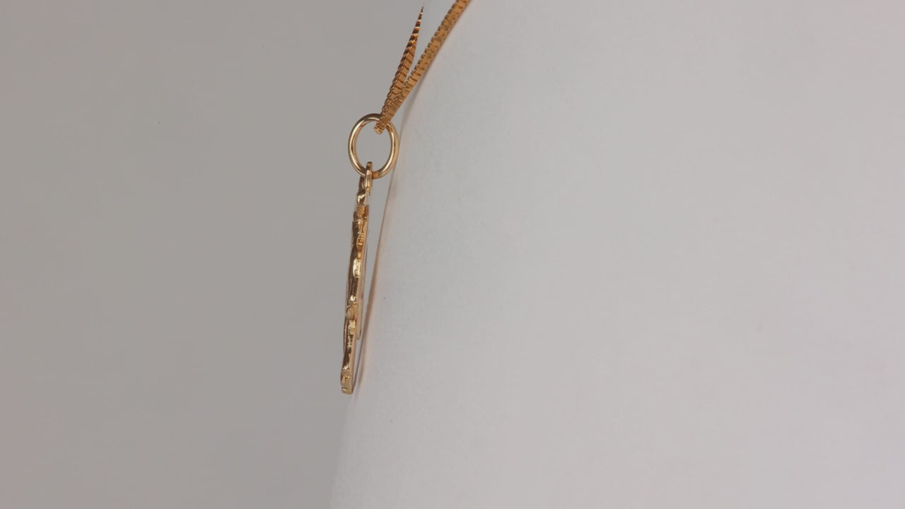 14K Yellow Gold Bowling Girl Pendant/Charm