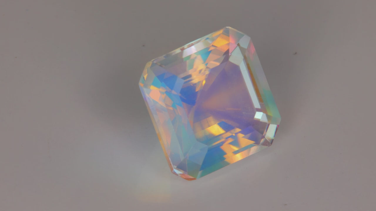 Square Step Cut Faceted Moonstone 9.98 Carats