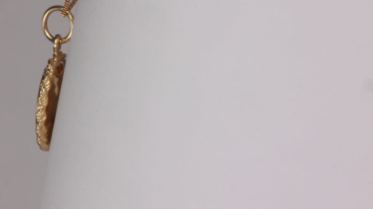 14K Yellow Gold 1/20 Ounce Panda Coin Pendant