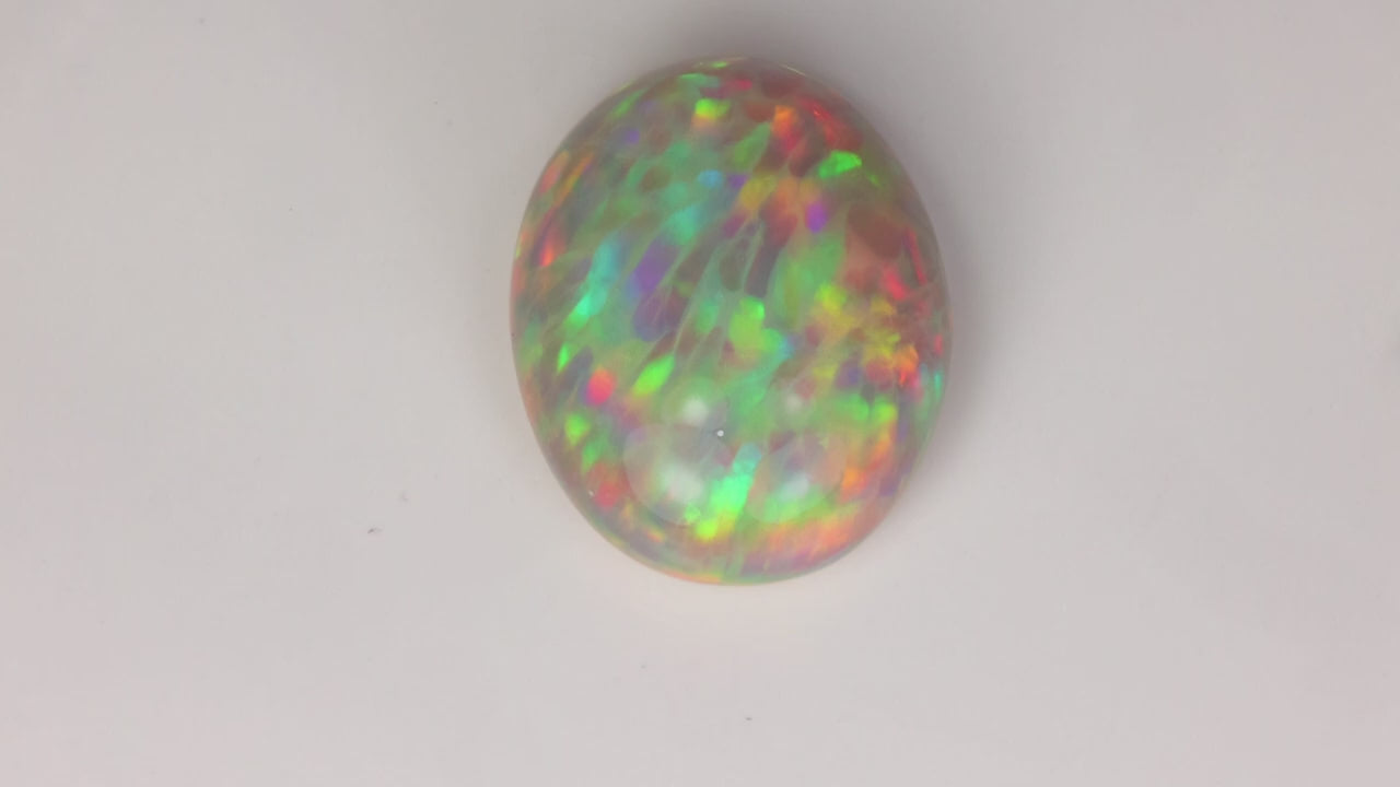 Oval Cabochon Cut Semi Black Opal 12.70 Carats
