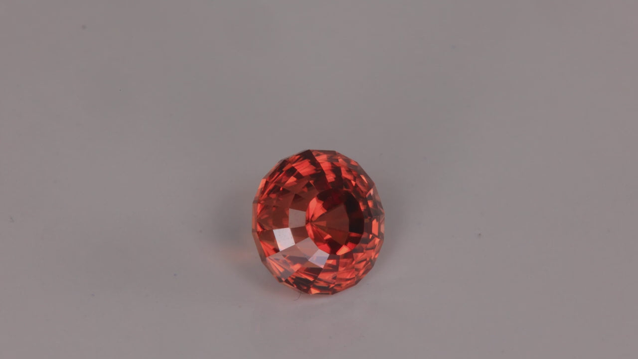 Round Step Cut Imperial Zircon 4.66 Carats
