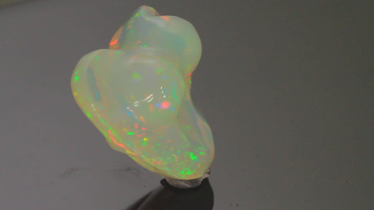Vivid Color Sculptured Ethiopian Opal 25.18 Carats