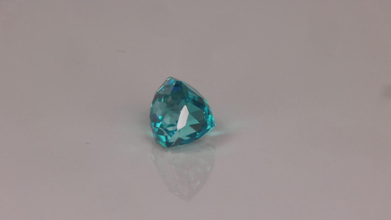 Angular Oval Cut Blue Zircon From Cambodia 5.03 Carats