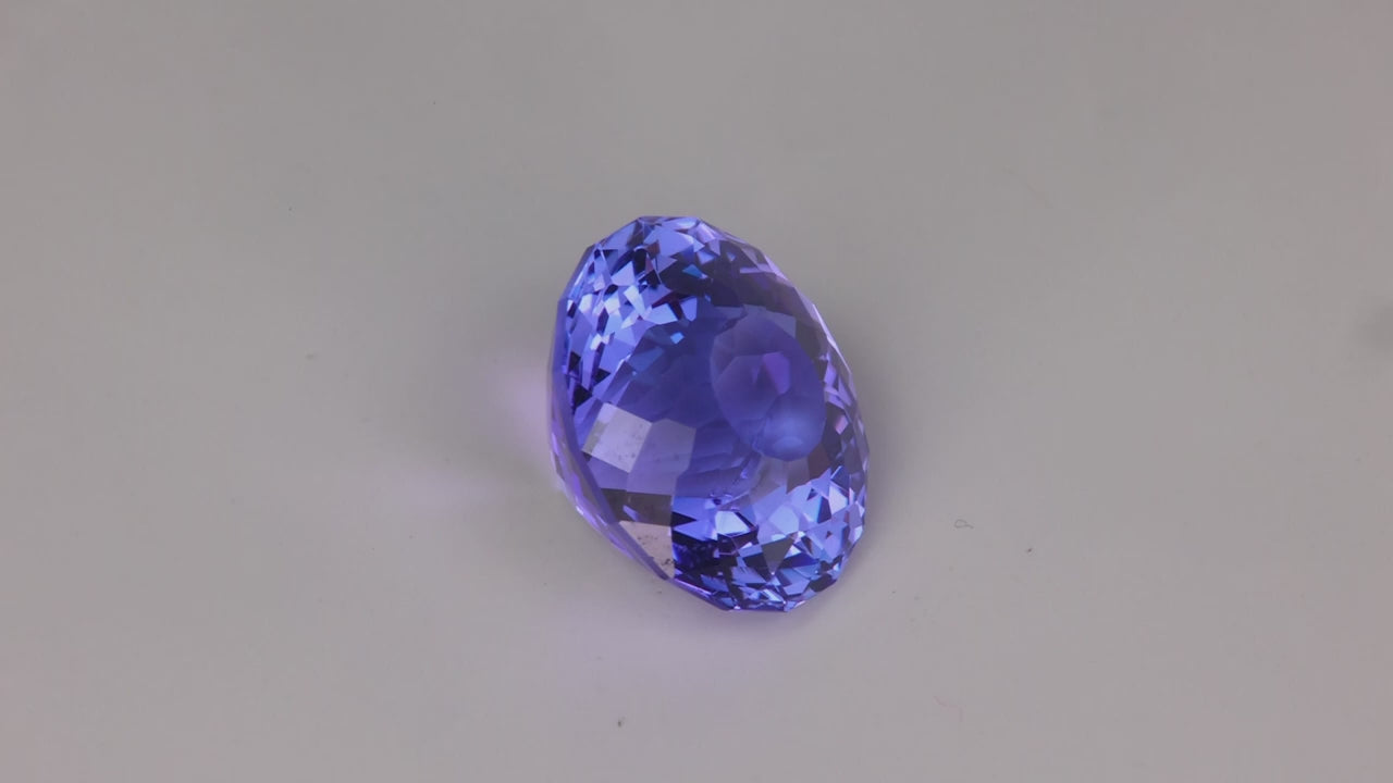 Round Portuguese Brilliant Cut Tanzanite 10.80 Carats