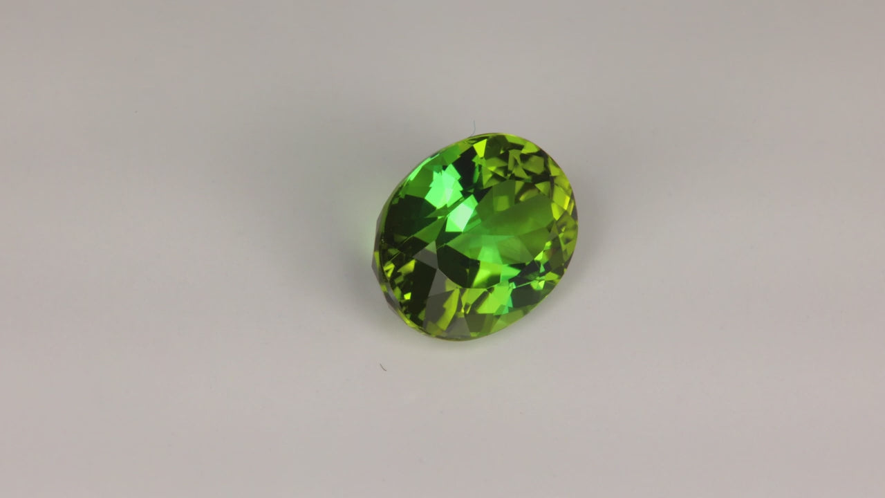 Oval Green Tourmaline Gemstone 4.83 Carats