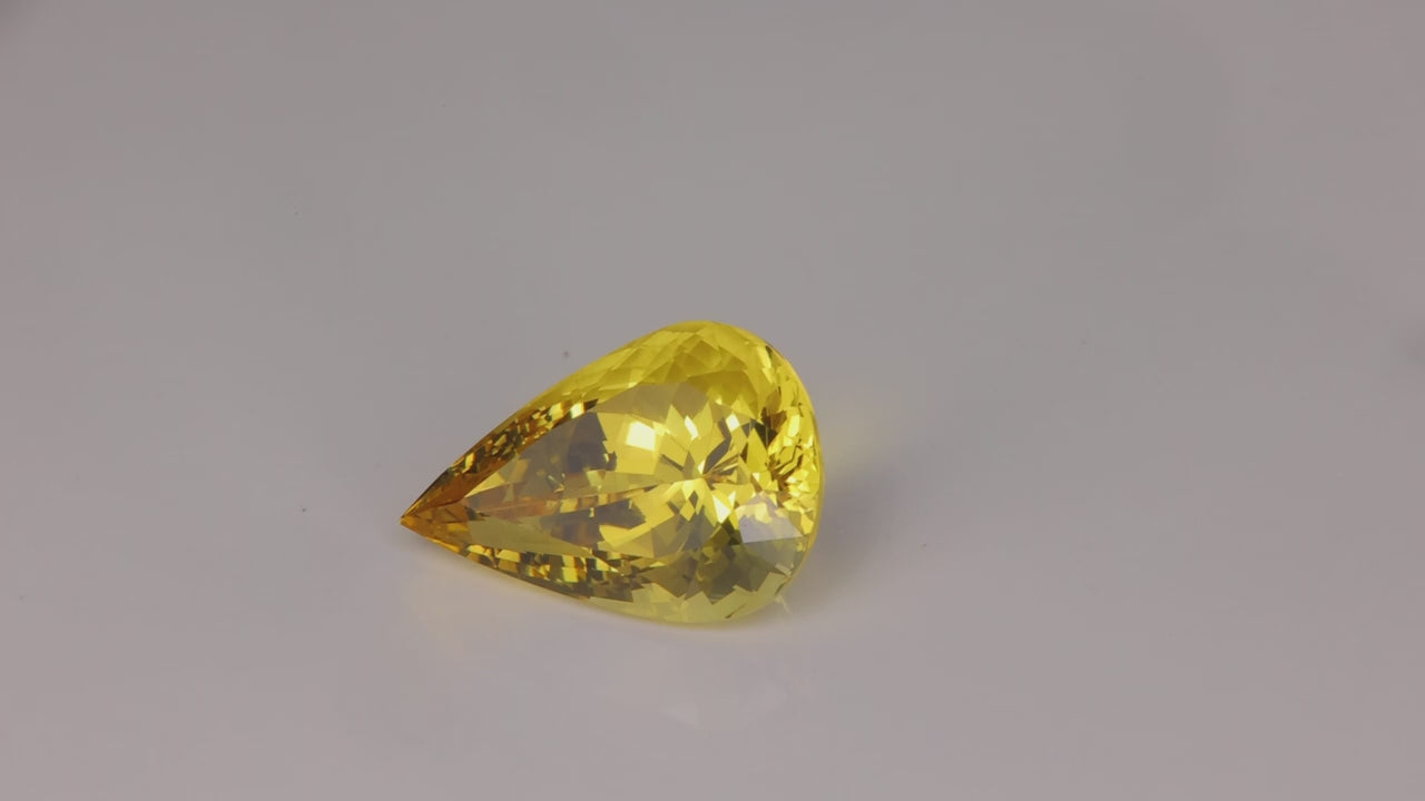 Pear Shape Brilliant Cut Golden Beryl 10.16 Carats