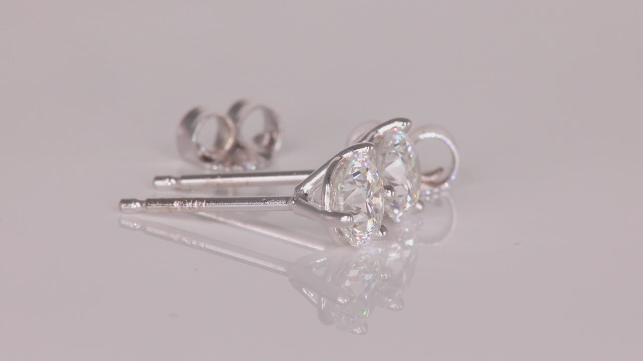 Diamond Stud Earrings .81 Carat