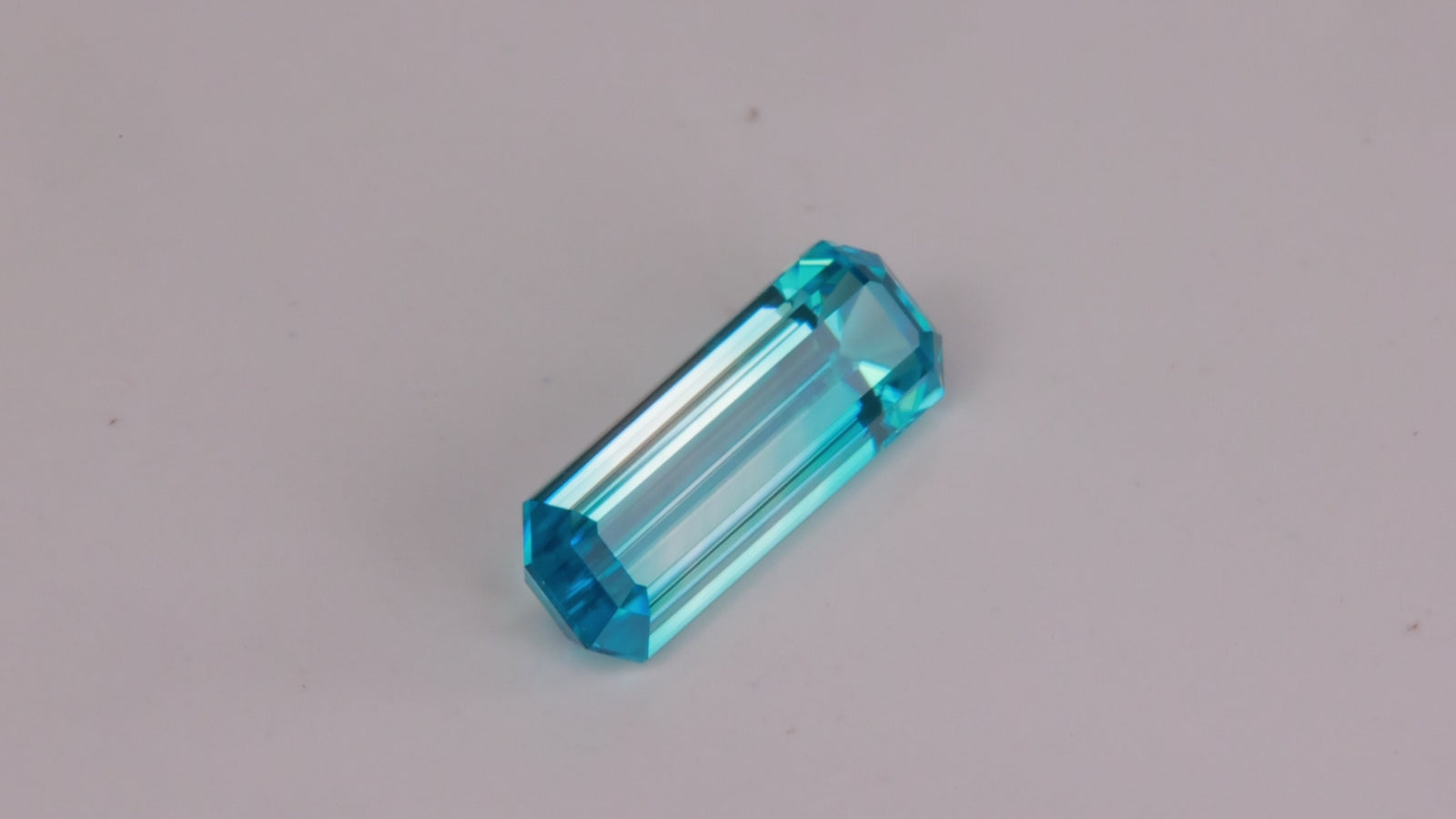 Emerald Cut BiColor Blue Zircon From Malawi 1.78 Carats