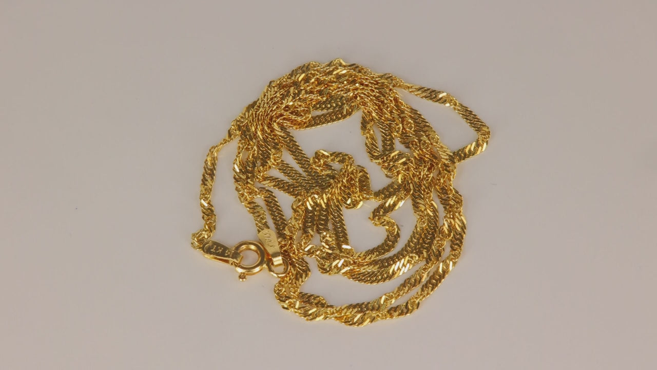 14K Yellow Gold Singapore Chain 24"