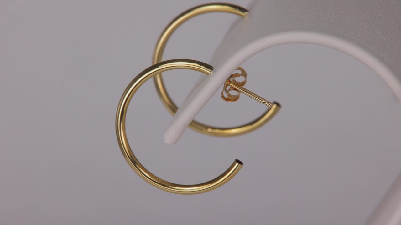 14K Yellow Gold Hoop Earrings