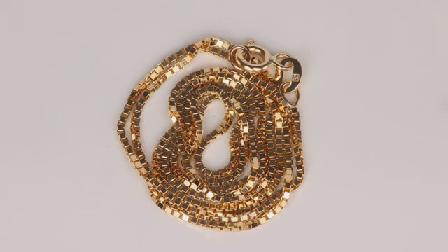14K Yellow Gold Box Chain 18"