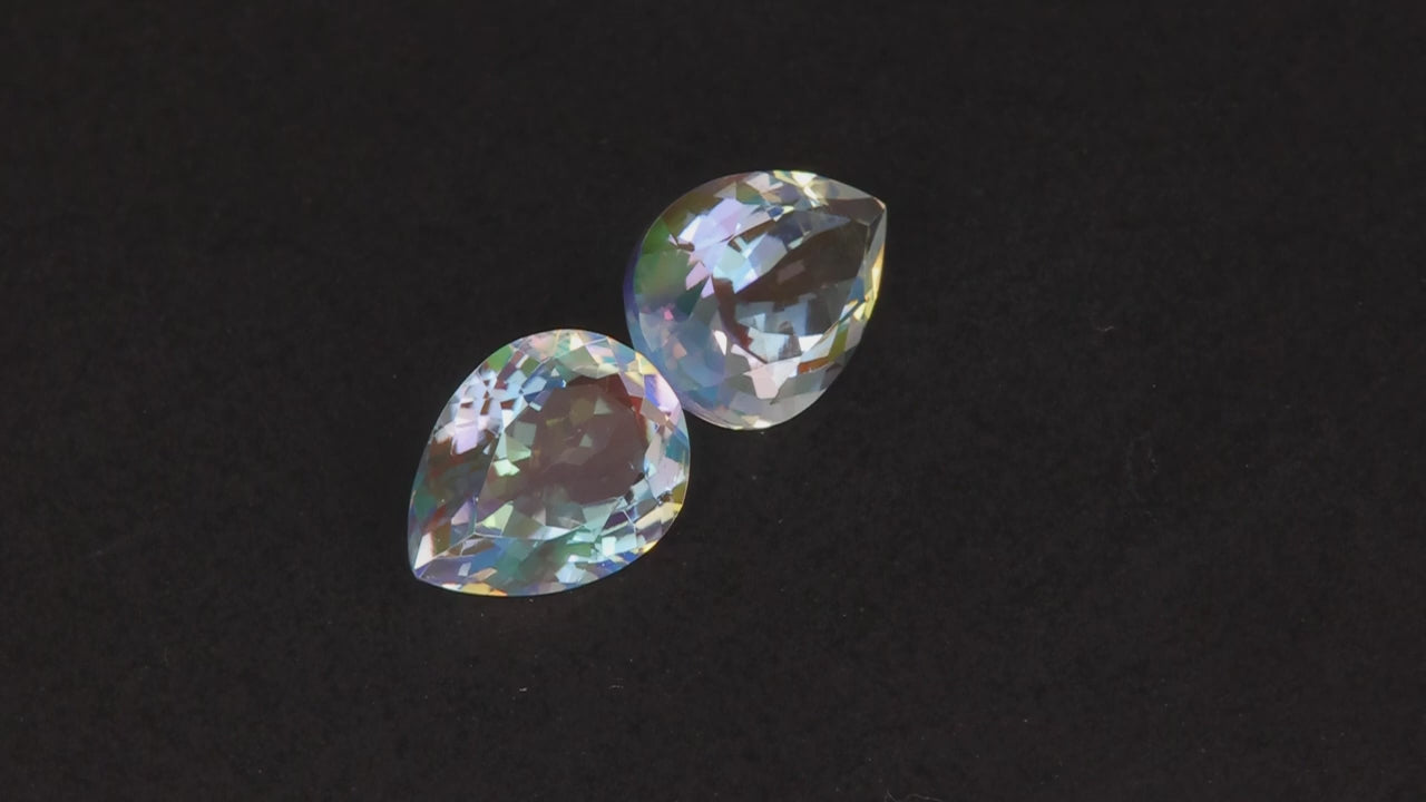 Pair of Pear Shape Brilliant Cut Moonstones 7.97 CTTW