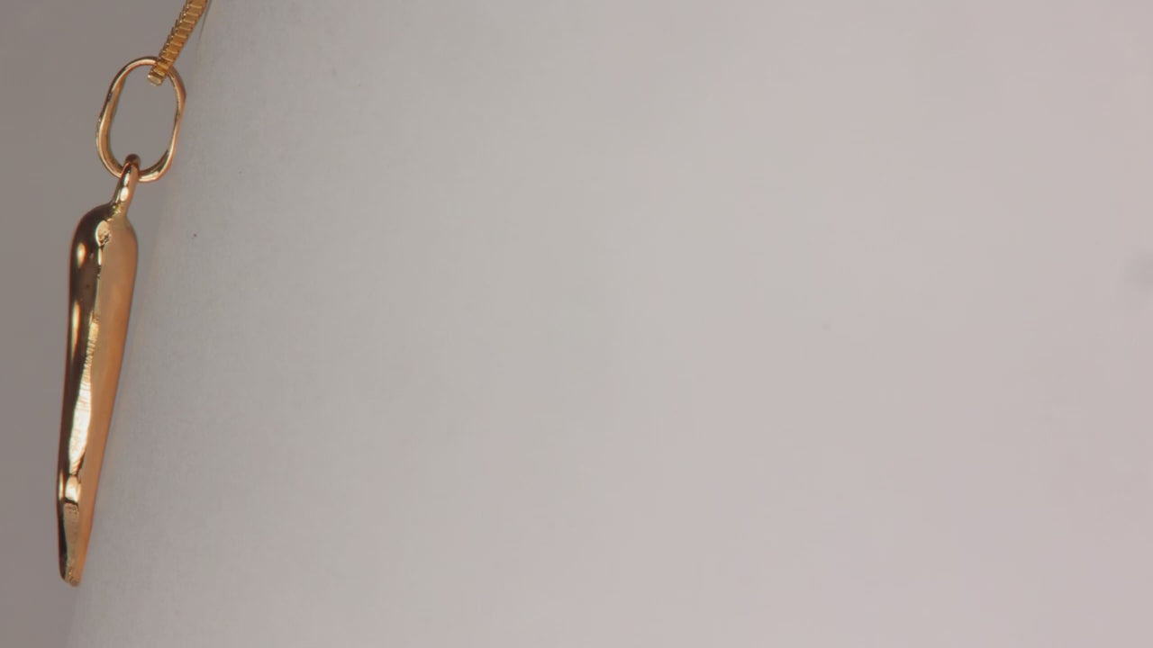 18K Yellow Gold Chili Pepper Pendant