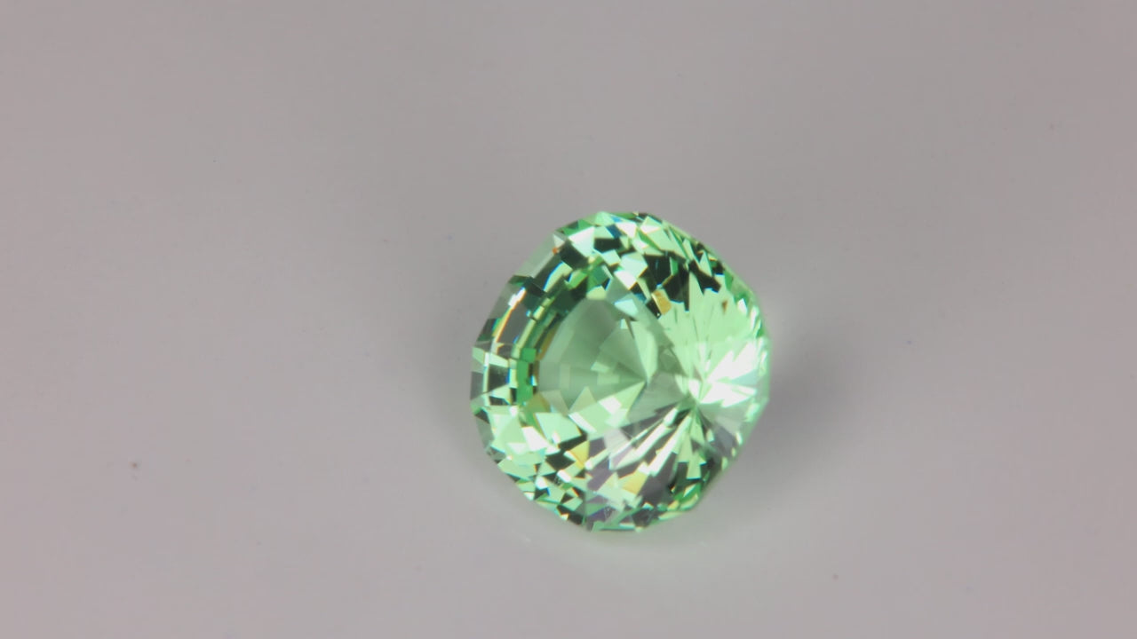 Merelani Mint Garnet Square Cushion 3.85 Carats