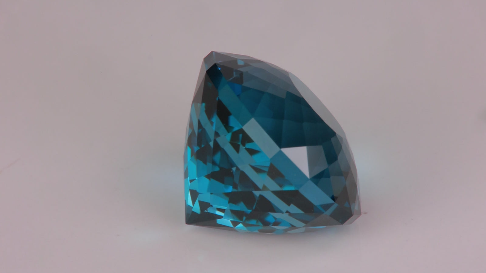 Round Portuguese Cut Blue Topaz 27.38 Carats
