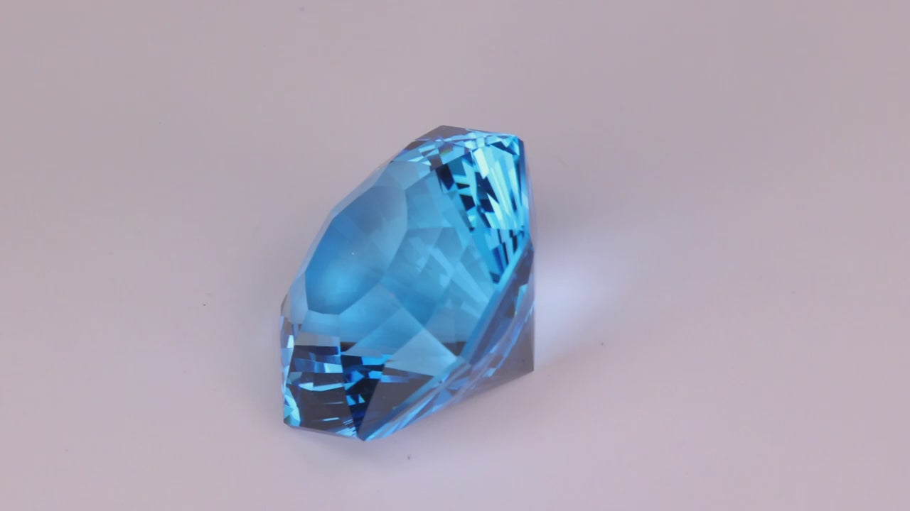 Octagonal Mixed Brilliant Cut Swiss Blue Topaz From Brazil 46.38cts