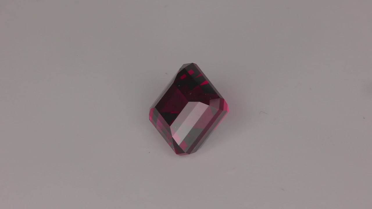 25% OFF w/ Code RARE25 | Square Step Cut Rhodolite Garnet 9.82 Carats