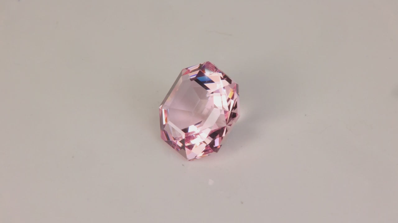 Square Step Cut Morganite 3.52 Carats