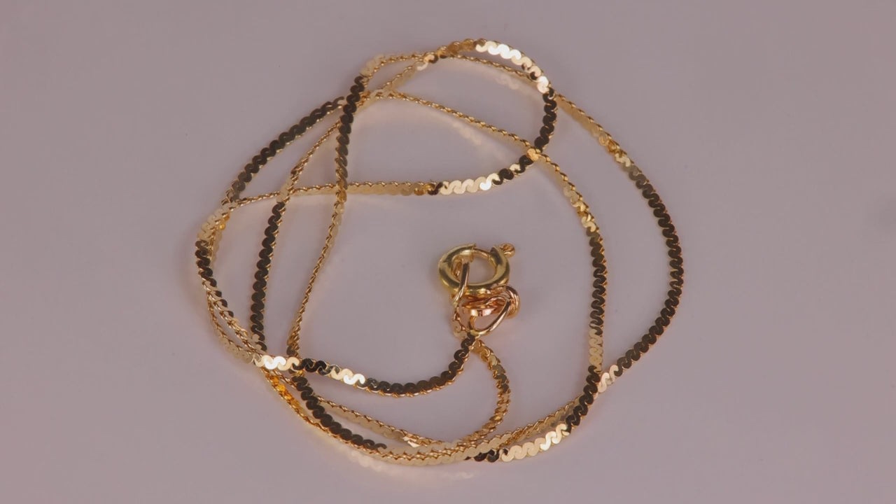 14K Yellow Gold S Link Chain 16"