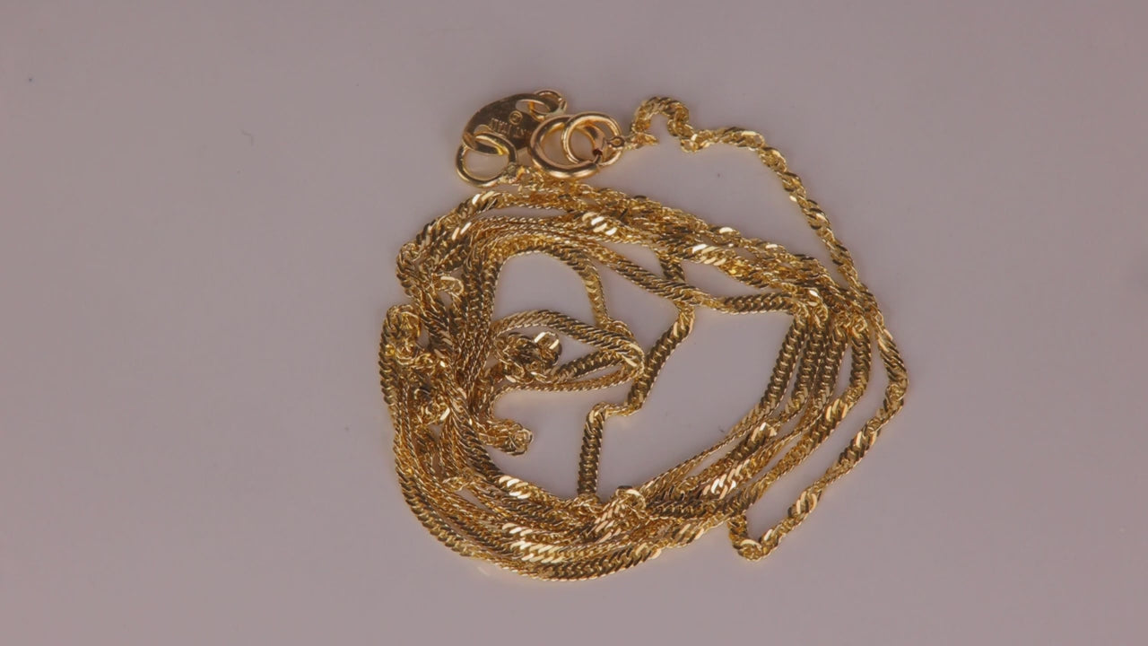 14K Yellow Gold Singapore Chain 20"