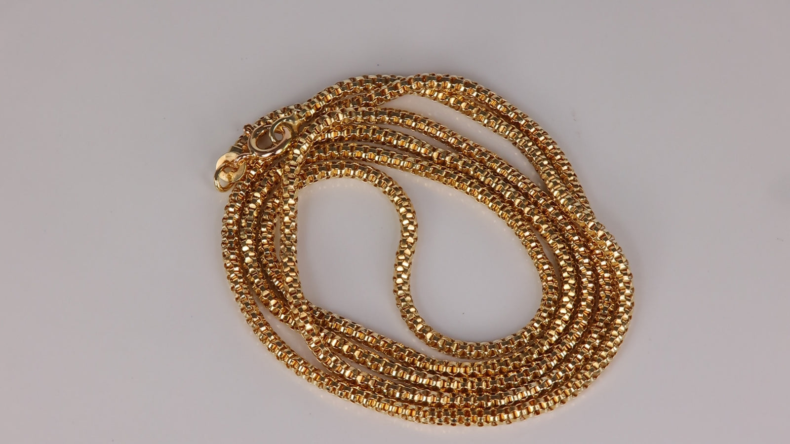 14K Yellow Gold Double Box Link Chain 27"