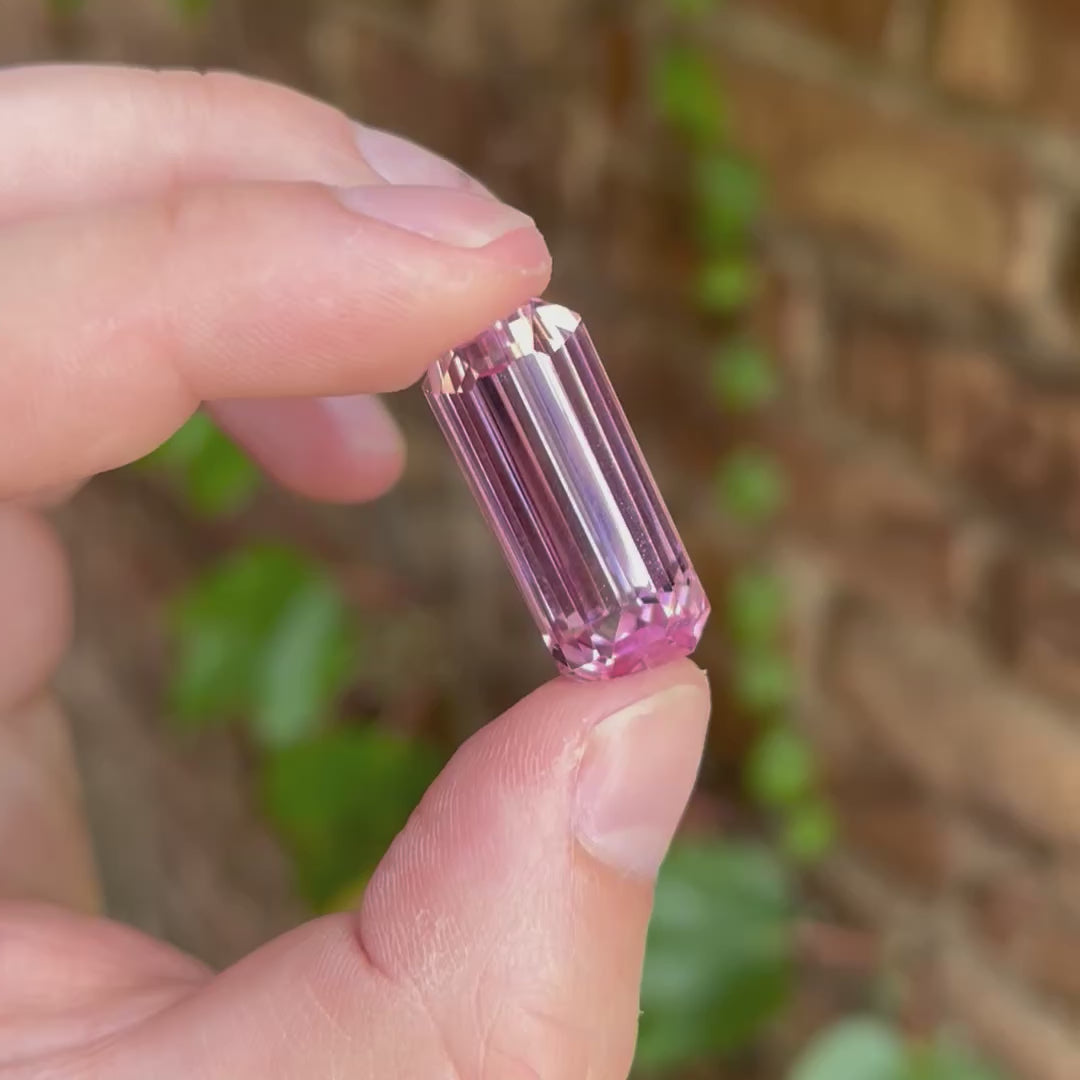 Emerald Cut Kunzite (Pink Spodumene) 39.28 Carats