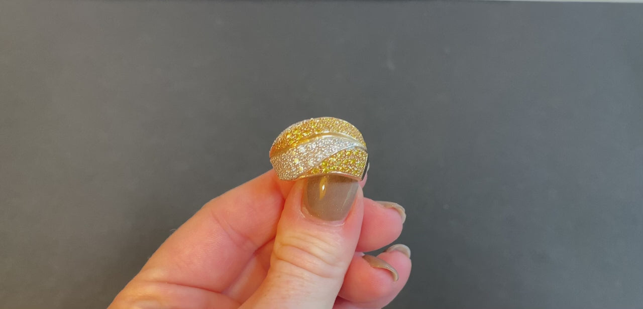 14K Yellow Gold and Diamond Ring 1.30 Carats