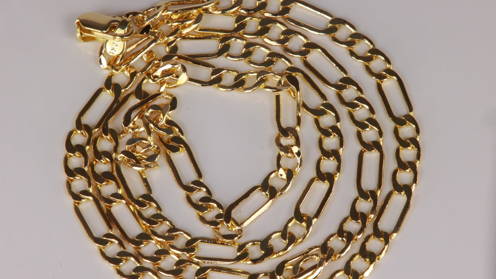 10K Yellow Gold Figaro Chain 20"