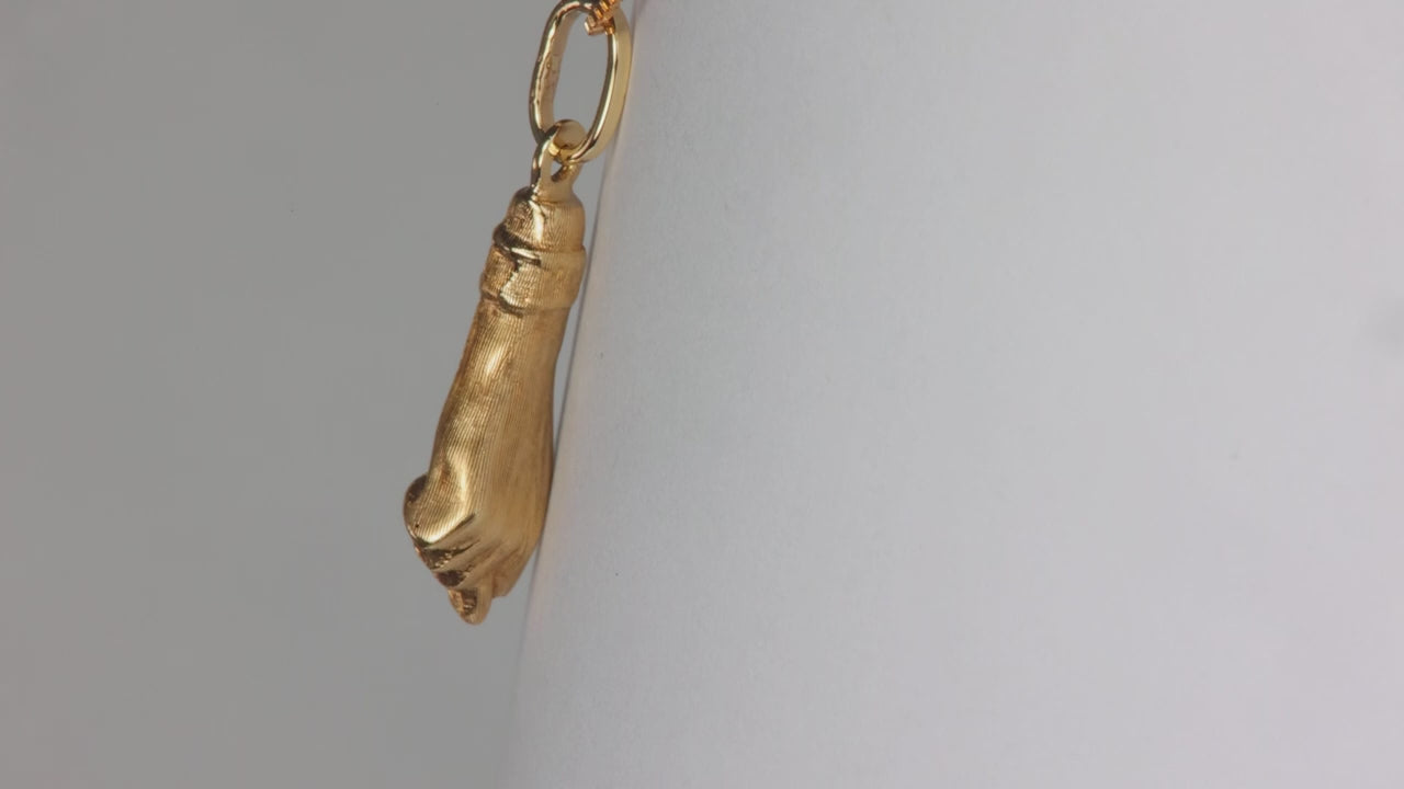 14K Yellow Gold Figa Fist Pendant/Charm