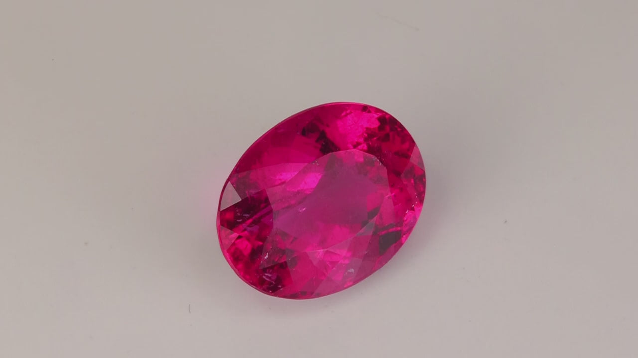 Oval Cut Rubellite Tourmaline 7.82 Carats