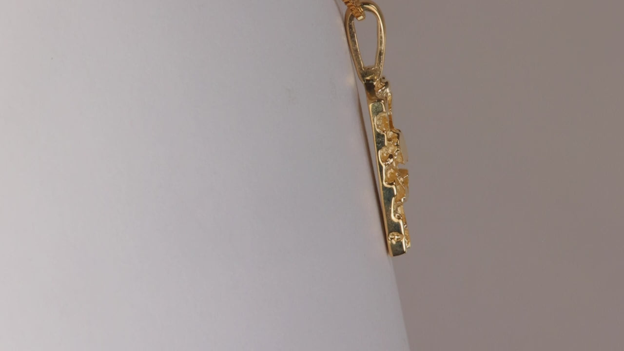 14K Yellow Gold Nugget Style Pendant