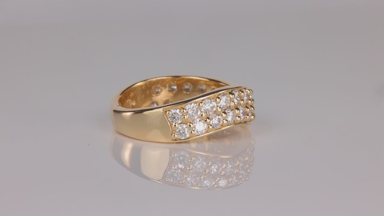 14K Yellow Gold Diamond Ring 1.64 Carats