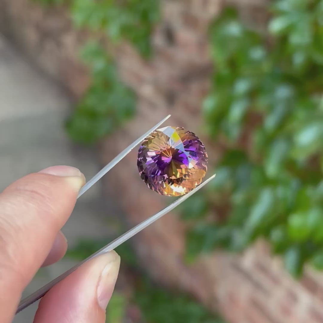 Round Portuguese Cut Ametrine 35.63 Carats