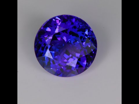 Round Brilliant Cut Tanzanite Gemstone 13.09ct w/ Red Flash