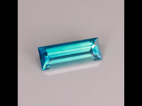 Rectangular Step Cut Blue Zircon 1.52 Carats