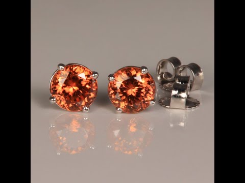 white gold imperial zircon earrings