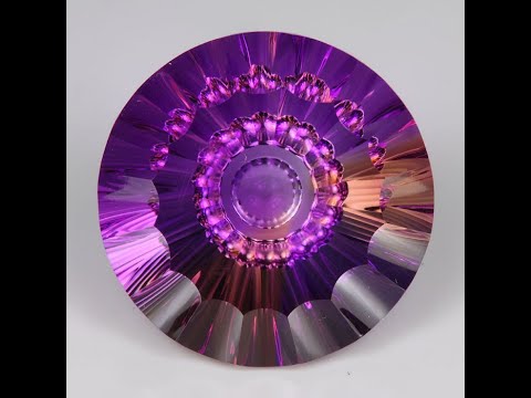Fantasy Cut Round Ametrine 72.98 Carats