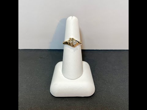 14K Yellow Gold Trilliant Diamond Ring .30 Carats