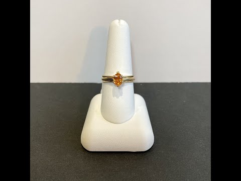 18K Yellow Gold Yellow Sapphire Solitaire .80 Carats