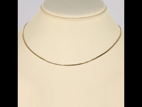 14K Yellow Gold Serpentine Necklace 18"