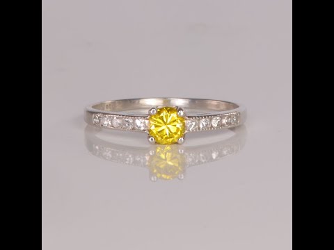Platinum Enhanced and Fine Diamond Ring .45 Carats (Total)