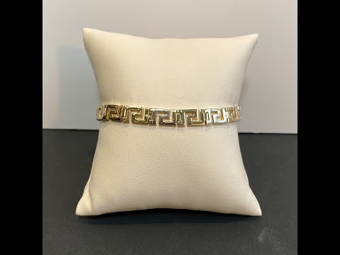 14K Yellow Gold Greek Key Bracelet