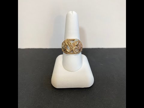 10K Yellow Gold Gentleman's Eagle Signet Ring