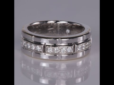 14K White Gold Leo Schackter Diamond Ring .50 Carats
