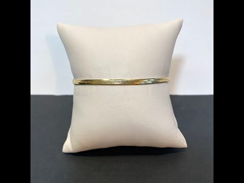 14K Yellow Gold Herringbone Bracelet