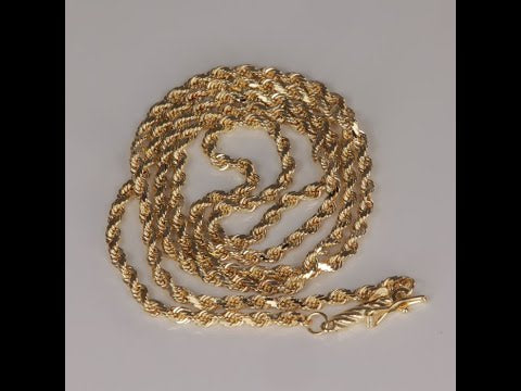 14K Yellow Gold Rope Chain 20"