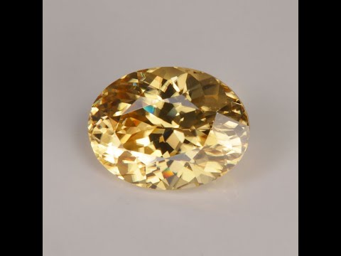 Oval Cut Yellow Zircon 7.09 Carats