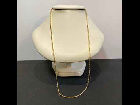 14K Yellow Gold Popcorn Chain