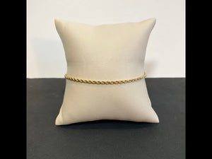 14K Yellow Gold Rope Chain Anklet