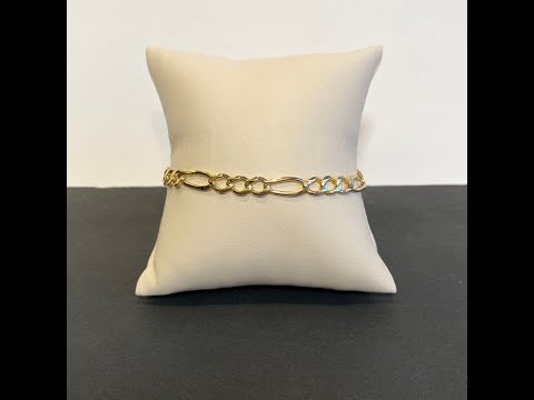 14K Yellow Gold Figaro Bracelet